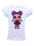 Girls White LOL Purple Queen Sequins Short Sleeve Shirt 24M-10 - SophiasStyle.com